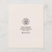 Modern präsentierte Logos Beruflich in Rosa Flyer (Hinten)