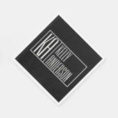 Modern präsentierte Logos und Namen | Schwarz/Weiß Serviette (Ecke)