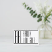 Modern präsentierte Logos und Namen Visitenkarte (Stehend Vorderseite)