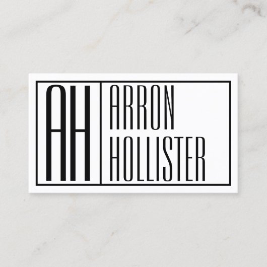 Modern präsentierte Logos und Namen Visitenkarte (Vorderseite)