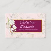 Modern präsentierte White Rosa Floral Logo Busines Visitenkarte (Vorderseite)