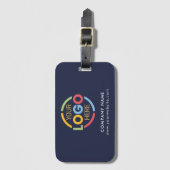 Modern präsentiertes Logo für Navy Blue Corporate  Gepäckanhänger (Vorderseite Vertikal)