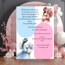 Modern Pregnancy Announcement Card - Bilingual Ara Einladung