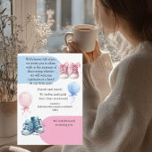 Modern Pregnancy Announcement Card - Bilingual Ara Einladung