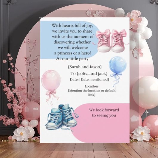 Modern Pregnancy Announcement Card - Bilingual Ara Einladung
