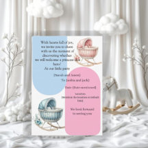 Modern Pregnancy Announcement Card - Bilingual Ara
