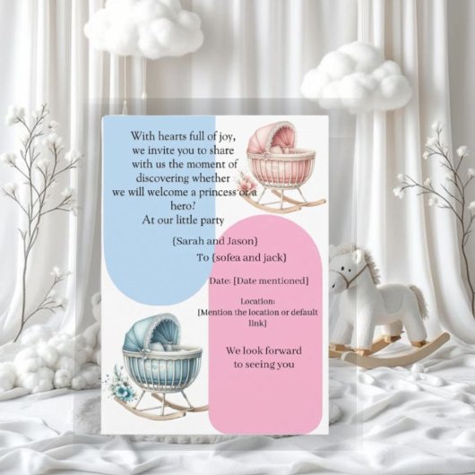 Modern Pregnancy Announcement Card - Bilingual Ara Einladung