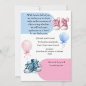 Modern Pregnancy Announcement Card - Bilingual Ara Einladung (Vorderseite)