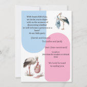 Modern Pregnancy Announcement Card - Bilingual Ara Einladung (Vorderseite)