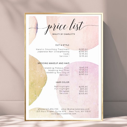 Modern, Preisliste Poster