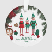 Modern Premium Elf Team Acrylic Circle Ornament (Vorderseite)