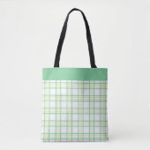 Modern Preppy Plaid Green Lime Pattern Tasche (Vorderseite)