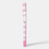 Modern Preppy Plaid Varsity Font Pink Purple  Case-Mate iPhone Hülle (Rückseite / Links)