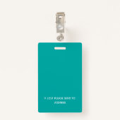 Modern Press Bar code, Logo ID Ausweis (Rückseite mit Klammer)