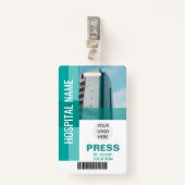 Modern Press Bar code, Logo ID Ausweis (Vorderseite mit Klammer)