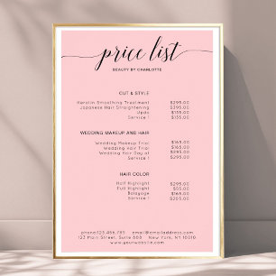 Modern, price list Poster