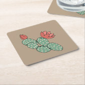 Modern Prickly Pear Cactus Rechteckiger Pappuntersetzer (angewinkelt)