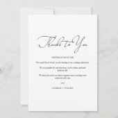 Modern Pride Rainbow Flag Lesbian Gay Wedding Dankeskarte (Rückseite)