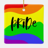 Modern Pride Rainbow Keramikornament (Rückseite)