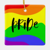 Modern Pride Rainbow Keramikornament (Vorderseite)
