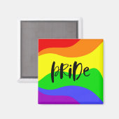 Modern Pride Rainbow Magnet (Vorderseite/Rückseite)