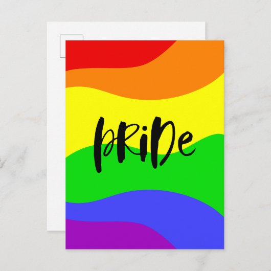Modern Pride Rainbow Postkarte (Vorne/Hinten)