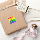 Modern Pride Rainbow Quadratischer Aufkleber (Schenken)