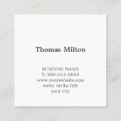 Modern Printed Kraft Brown White Hello Consultant Quadratische Visitenkarte (Rückseite)