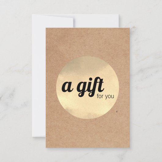 Modern Printed Kraft Faux Gold Circle Bold (Vorderseite)