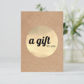 Modern Printed Kraft Faux Gold Circle Bold (Stehend Vorderseite)