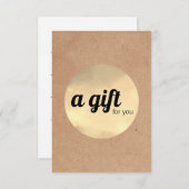 Modern Printed Kraft Faux Gold Circle Bold (Vorne/Hinten)
