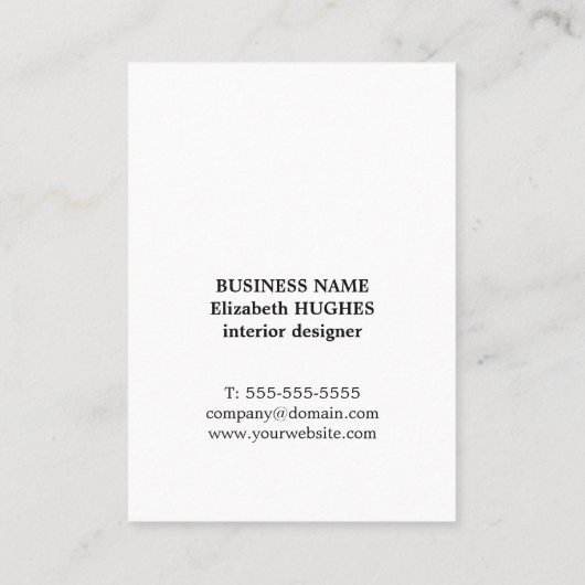 Modern Printed Kraft Paper White Geometric Visitenkarte (Rückseite)