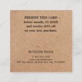 Modern Printed Kraft White Circle Salon Rabattkarte (Rückseite)