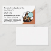 Modern Private Investigator Theme Visitenkarte (Vorne/Hinten)
