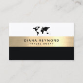 Modern Pro Imitats Goldstreifen Reisen Agent Visitenkarte (Vorderseite)