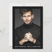 Modern Pro Model 5 Foto Comp Card Einladung (Vorderseite)