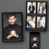 Modern Pro Model 5 Foto Comp Card Einladung