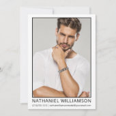 Modern Pro Model Actor Foto Card Einladung (Vorderseite)