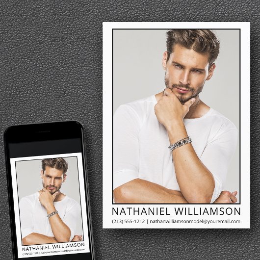 Modern Pro Model Actor Foto Card Einladung