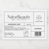 Modern Product Cosmetic Soap Label Lebensmitteletikett (Einzelnes Label)