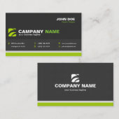 Modern Professional Business Card in Dark Gray Visitenkarte (Vorne/Hinten)