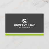 Modern Professional Business Card in Dark Gray Visitenkarte (Rückseite)