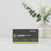 Modern Professional Business Card in Dark Gray Visitenkarte (Stehend Vorderseite)