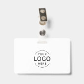 Modern Professional Business Card with QR Code ID Ausweis (Rückseite mit Clip)