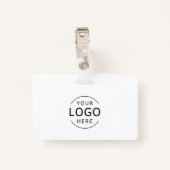 Modern Professional Business Card with QR Code ID Ausweis (Rückseite mit Klammer)