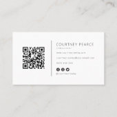Modern professional business card with QR code Visitenkarte (Rückseite)