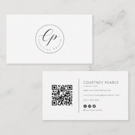 Modern professional business card with QR code Visitenkarte