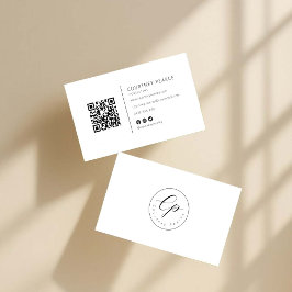 Modern professional business card with QR code Visitenkarte
