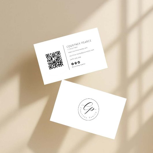 Modern professional business card with QR code Visitenkarte