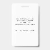 Modern Professional Business Photo ID Ausweis (Rückseite)